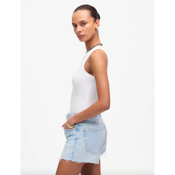 Madewell The Perfect Vintage Jean Short Foster Wash Blue Comfort Stretch 25 NWT - Picture 2 of 12